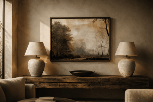 Two Deer Woodland Canvas - The Midnight Archive