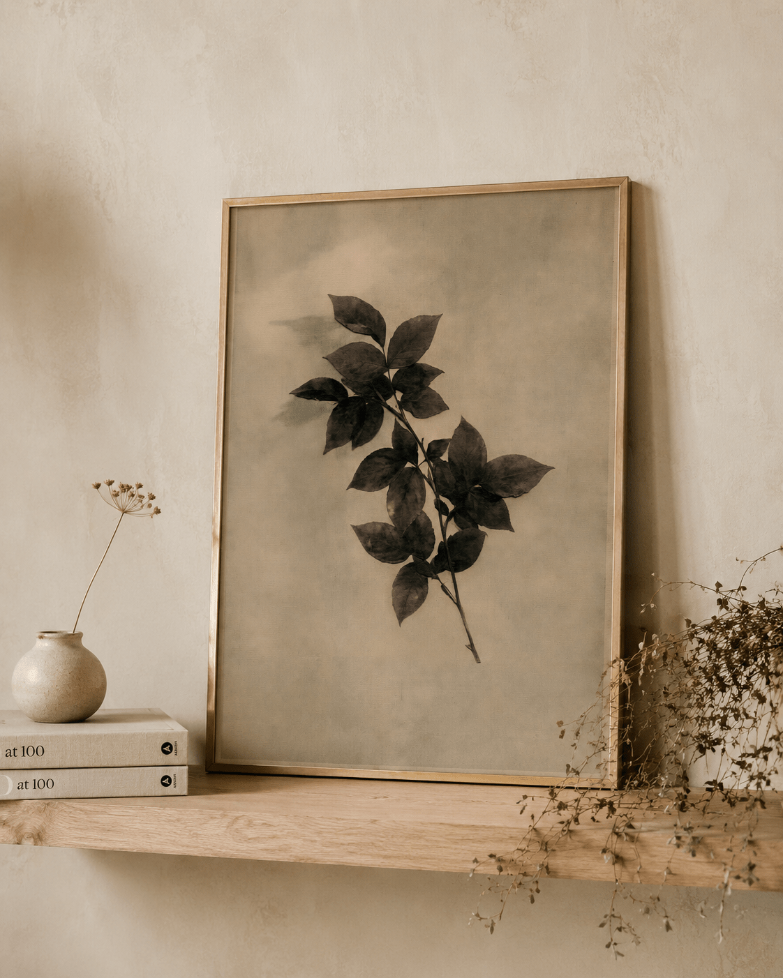 Sepia Branch Study Print - The Midnight Archive