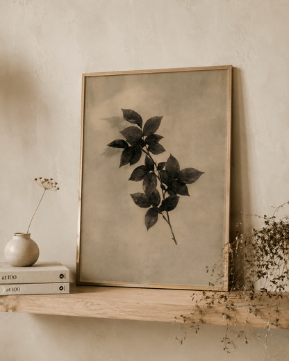 Sepia Branch Study Print - The Midnight Archive