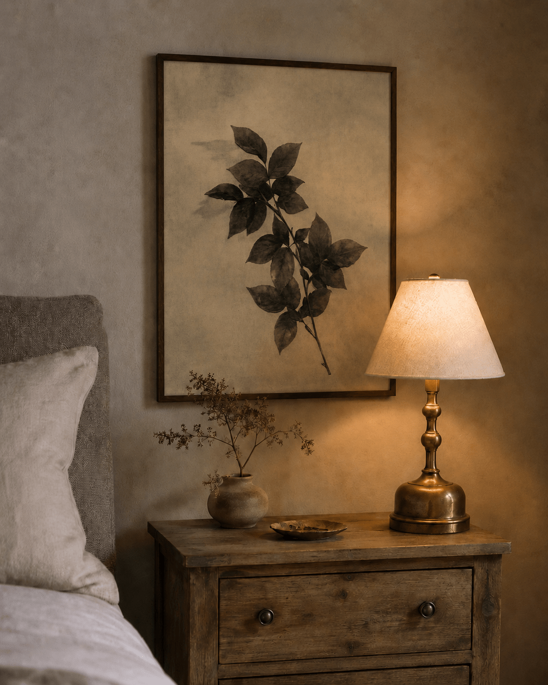 Sepia Branch Study Print - The Midnight Archive