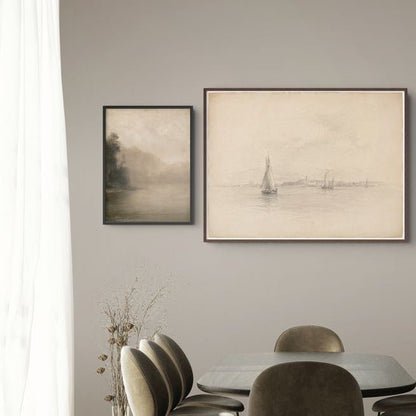 Lake in Mist Canvas - The Midnight Archive