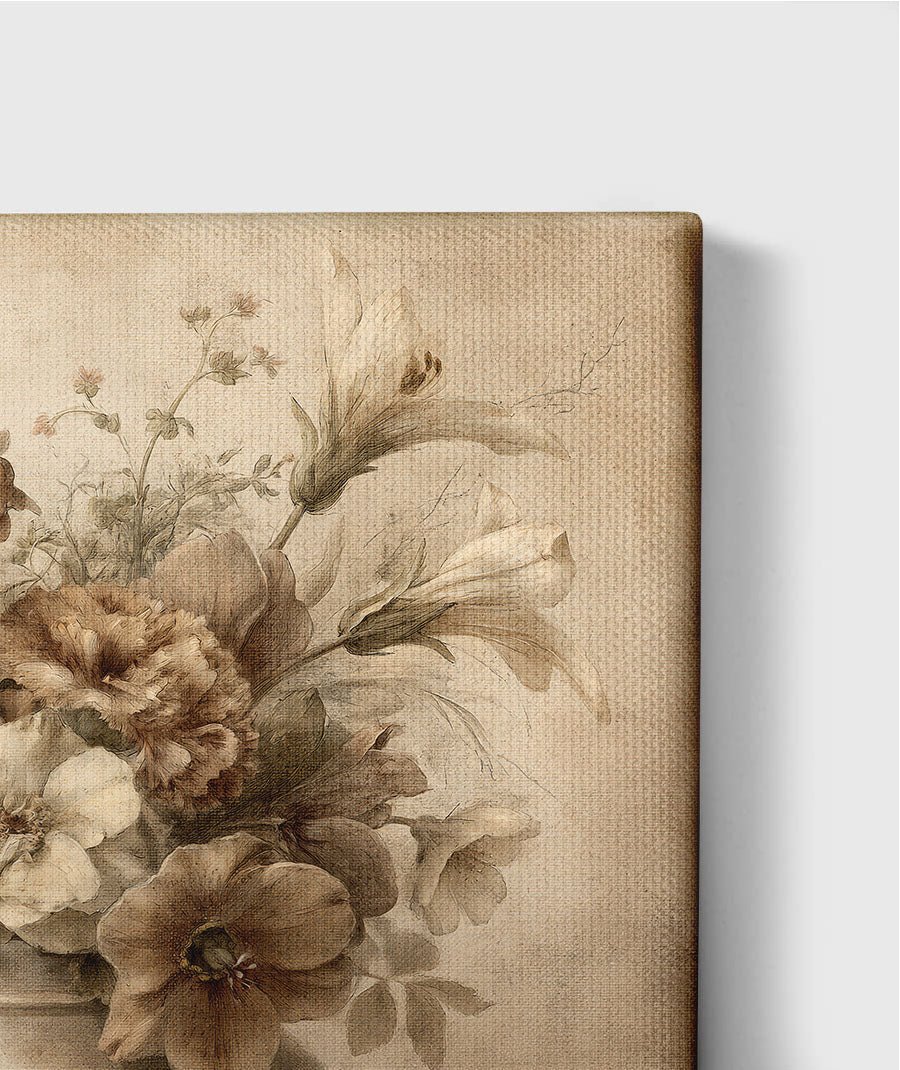 Faded Floral Urn Canvas - The Midnight Archive