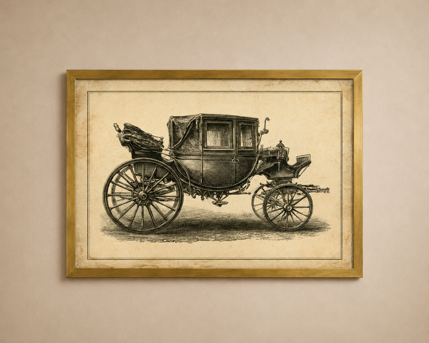 The Historical Carriage — archival technical study fine art print, The Midnight Archive