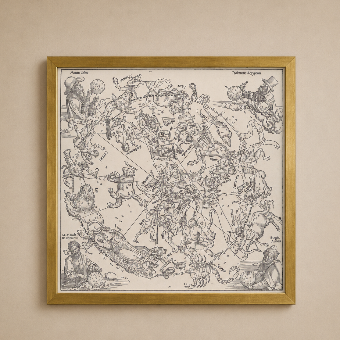 The Celestial Map Northern Hemisphere 1515 — Albrecht Dürer archival star map print, The Midnight Archive