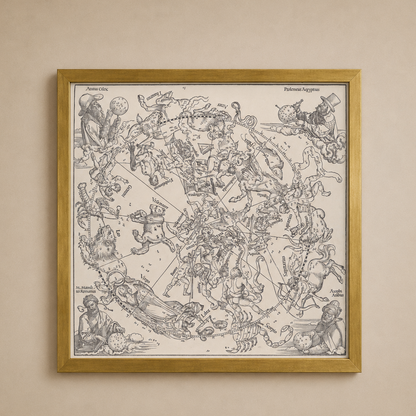 The Celestial Map Northern Hemisphere 1515 — Albrecht Dürer archival star map print, The Midnight Archive