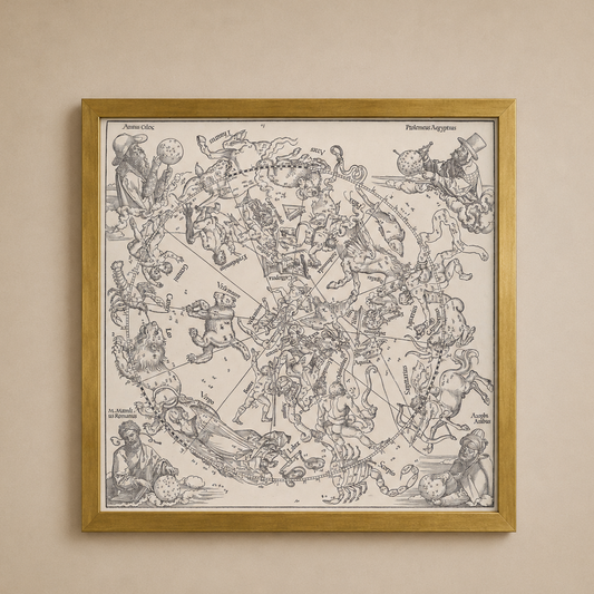 The Celestial Map Northern Hemisphere 1515 — Albrecht Dürer archival star map print, The Midnight Archive