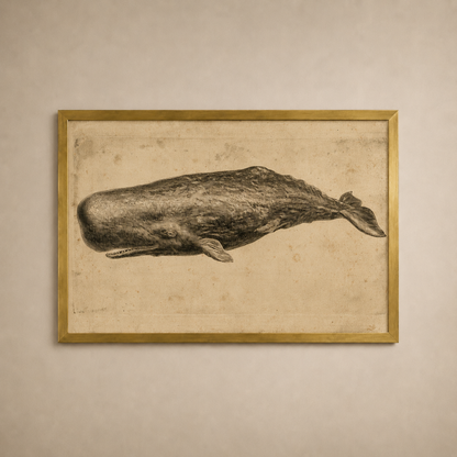 The Sperm Whale Study — naturalist archival fine art print, The Midnight Archive