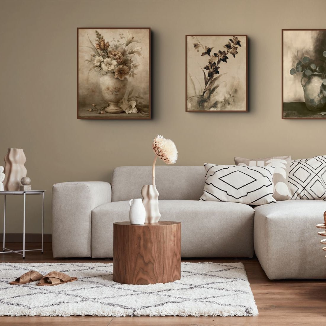 Faded Floral Urn Canvas - The Midnight Archive