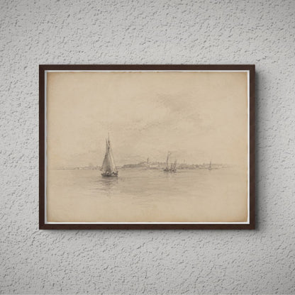 Coastal Sailboats Print - The Midnight Archive