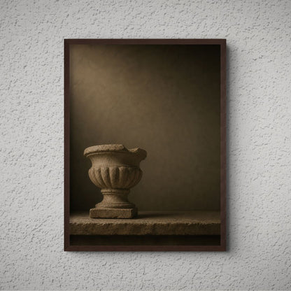 Stone Urn Fragment Print - The Midnight Archive
