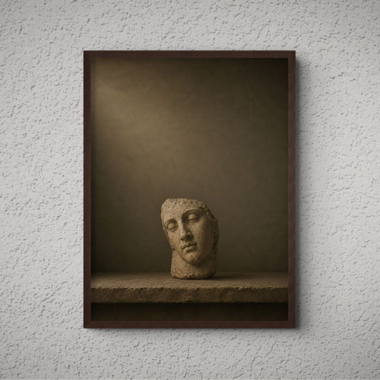 Stone Head Fragment Print - The Midnight Archive