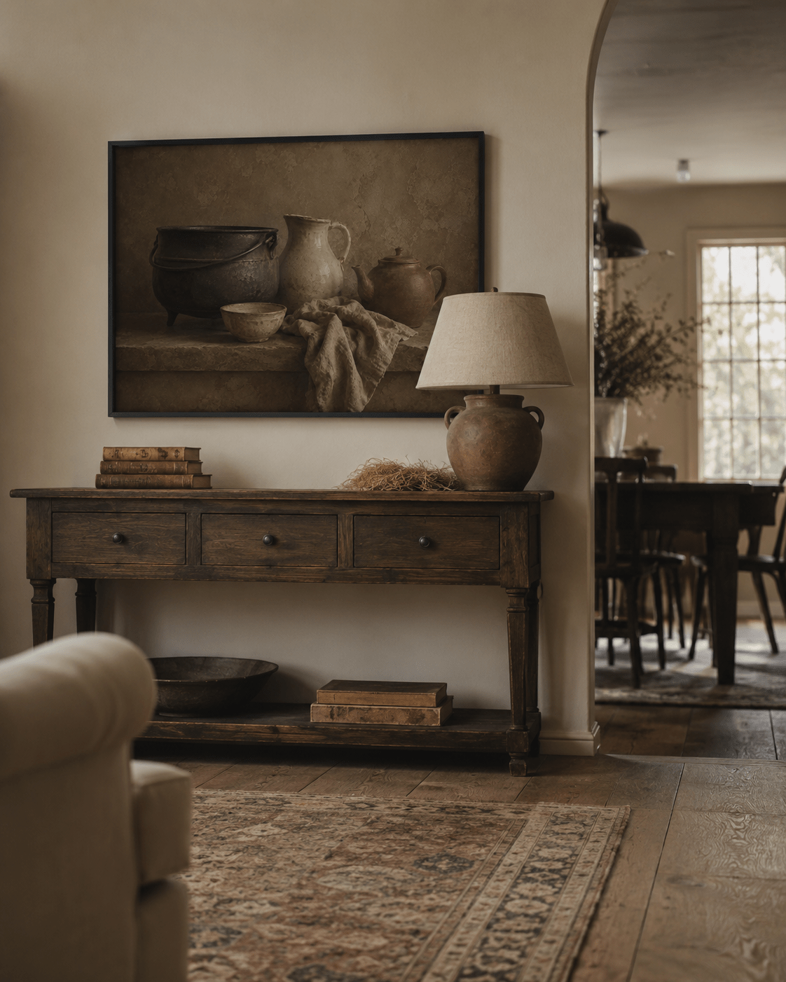 Vessels and Linen Still Life Canvas - The Midnight Archive