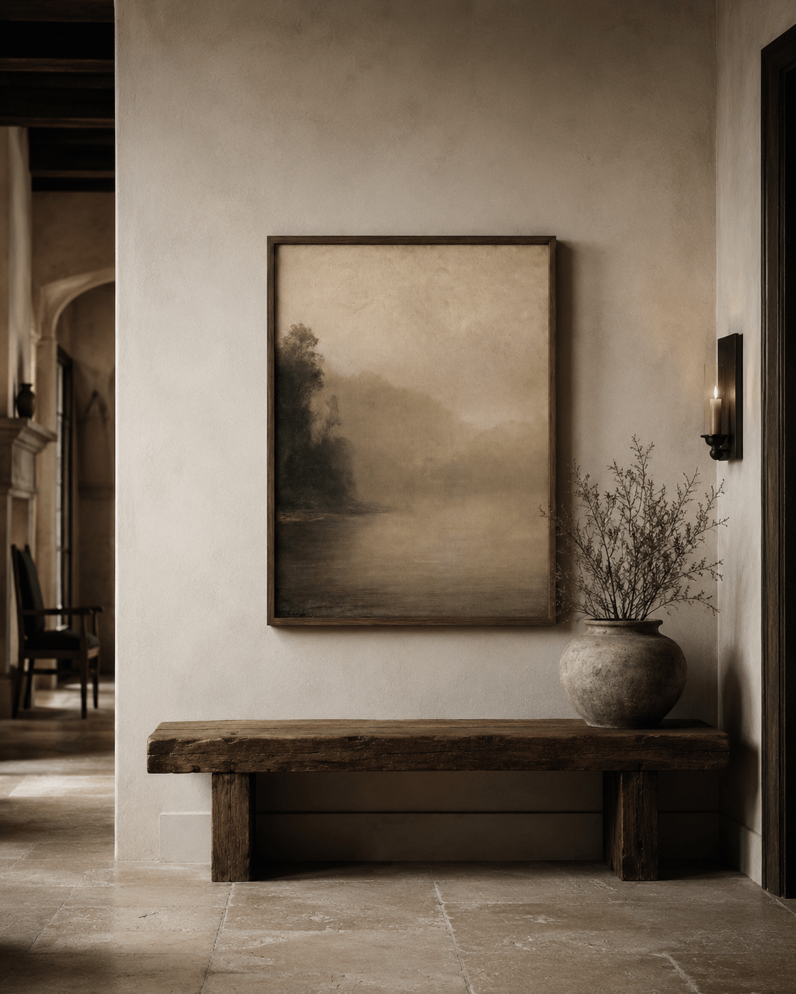 Lake in Mist Canvas - The Midnight Archive