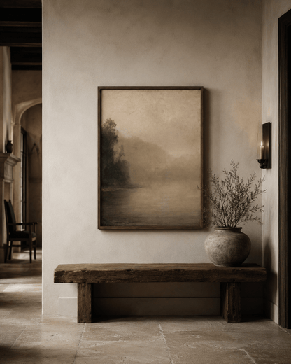Lake in Mist Canvas - The Midnight Archive