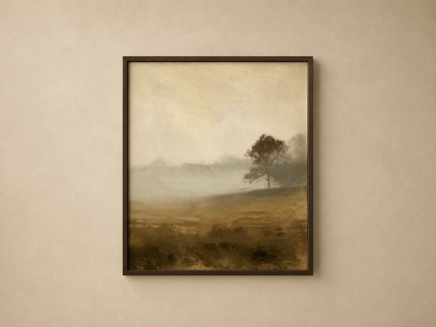 Morning Fog Tree Canvas - The Midnight Archive