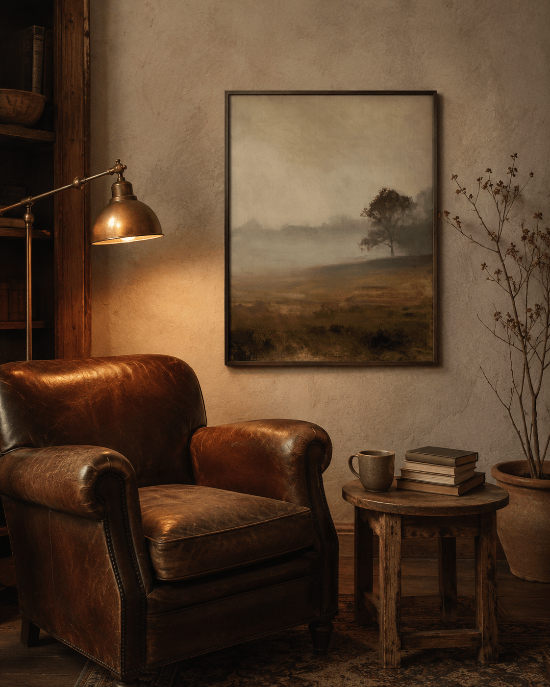 Morning Fog Tree Canvas - The Midnight Archive