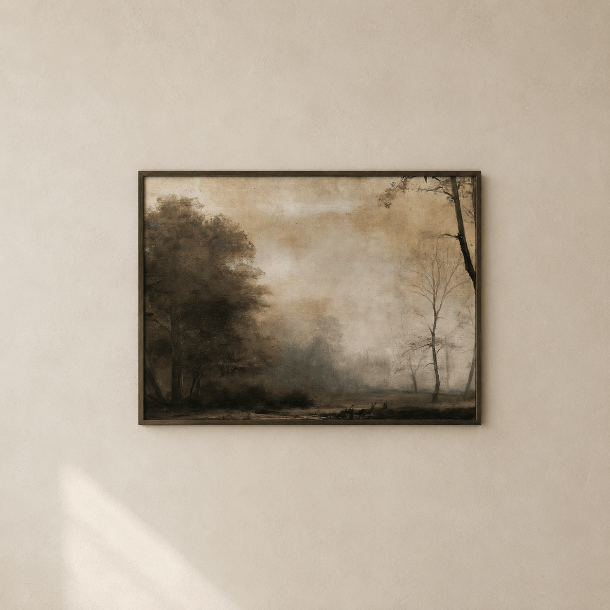 Two Deer Woodland Canvas - The Midnight Archive